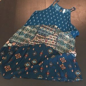 Tunic dress multi print